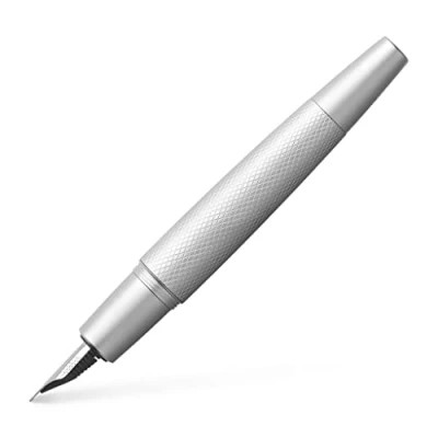 Abbildung von FABER CASTELL 148670 Füller e motion pure Silver, Federbreite M, inkl. Geschenkverpackung und Konverter