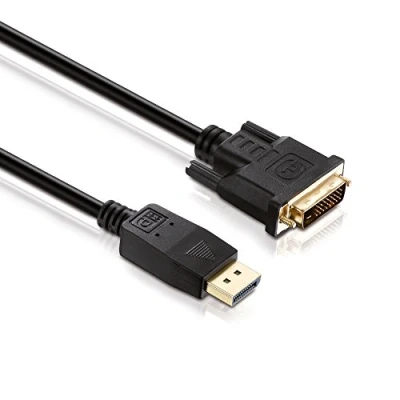 Abbildung von HDSupply DC045 020 DisplayPort/DVI Verbindungskabel (DisplayPort Stecker DVI Single Link Stecker), vergoldete Kontakte, 2,00m, schwarz