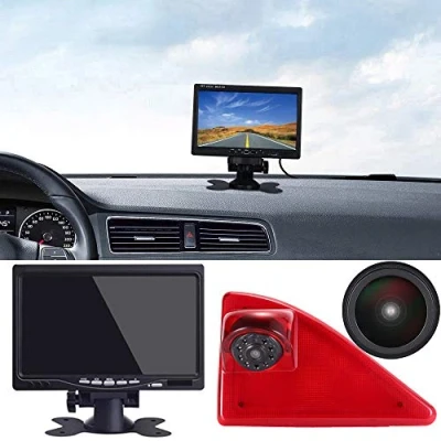 Abbildung von HD Auto Nachtsicht Wohnwagen Rückfahrsystem Bremsleuchte Rückfahrkamera Van Dachkamera Einparkkamera Einparkhilfen mit winkelverstellbar Kompatibel Opel/Vauxhall Movano/Renault Master/Nissan NV400
