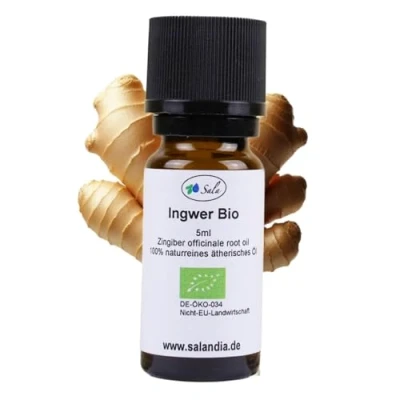 Abbildung von Sala Ingweröl Aroma ätherisches Öl naturrein BIO zum Verzehr 5 ml