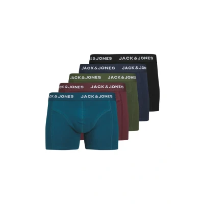 Abbildung von Jack &amp; Jones Trunk 5er Pack Jacsolid Trunks (5 St) mit umlaufendem Markenschriftzug am Bund