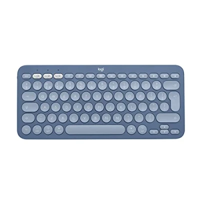 Abbildung von Logitech K380 Multi Device Bluetooth Tastatur für Mac, Kompatibel mit macOS, iOS, iPadOS, Italienisches QWERTY Blau