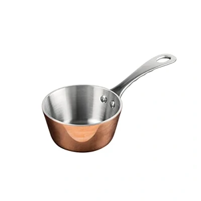 Abbildung von Vogue GG761 Kupfer Mini Sautepfanne, 80 x 40 mm, Edelstahl, silberfarben