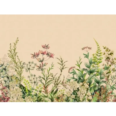 Abbildung von living walls Fototapete &quot;The Wall&quot;, botanisch natürlich naturalistisch, Blume Tapete Dschungel Tapeten Wohnzimmer Flur Design Optik