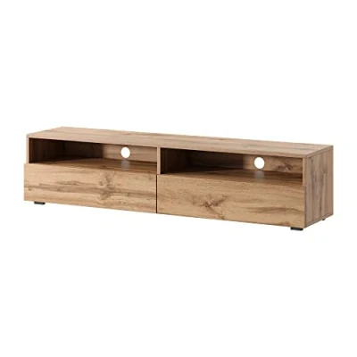Abbildung von Selsey REDNAW TV Schrank/modernes Board für Wohnzimmer, stehend/hängend, 140 cm breit (Wotan Eiche Matt ohne LED)