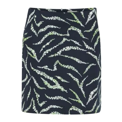 Abbildung von ICHI Ihkate SK11 Alinienrock, Damen, Größe: XS, Total eclipse zebra flower aop