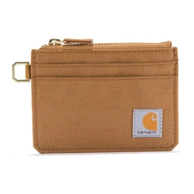 Abbildung von Carhartt Robuste Damen Geldbörsen, erhältlich in Mehreren Stilen und Farben, Nylon Ente mit Reißverschluss, Braun, Einheitsgröße
