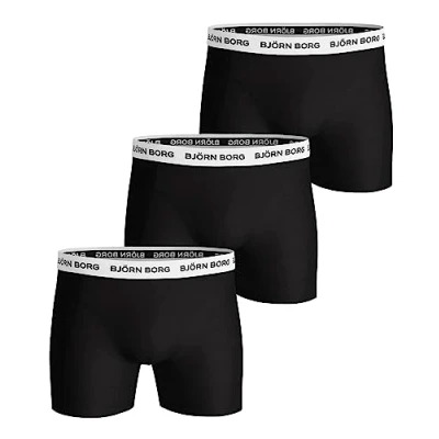 Abbildung von Björn Borg Shorts Contrast Solids 3 PACK Panties, Herren, Größe: XXL, Black