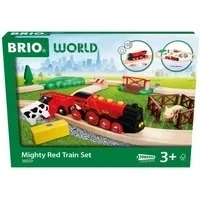 Abbildung von BRIO® Spielzeug Eisenbahn WORLD, Rote Lola Bauernhof Zugset, (Set, 24 tlg), FSC® schützt Wald weltweit