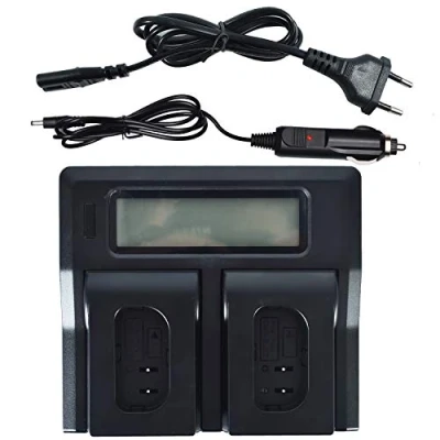 Abbildung von DSTE® LCD 1.5A Fast Charging Dual Batterie Ladegerät (EU Stecker) Kit für Panasonic DMW BLJ31,DMW BLJ31e,LUMIX DC S1,LUMIX S1R,LUMIX S1H,DMW BGS1R als BTC14