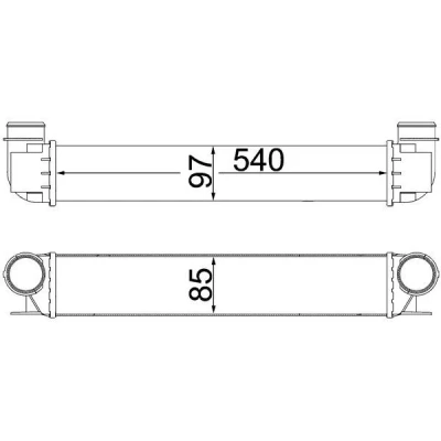 Abbildung von MAHLE ORIGINAL CI 338 000S Ladeluftkühler BMW: 5 Touring, Limousine, 7