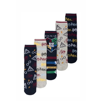 Abbildung von Harry Potter 5ER PACK Socken, Größe: 41 46, Mehrfarbig