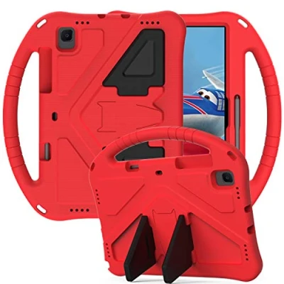Abbildung von Kinder Hülle für Samsung Galaxy Tab S6 10.5 Inch 2019 T860, Eva Leichte Stoßfeste Griff mit Standfuß, Dauerhaft Kids Schutzhülle, Rot