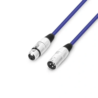 Abbildung von Adam Hall Cables 3 STAR MMF 0050 BL Mikrofonkabel XLR female auf male 0,5 m blau