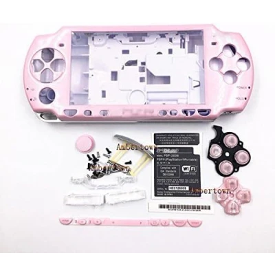 Abbildung von Ersatzgehäuse für Sony PSP 2000 2001 2002 2003 2004 Serie, vollständiges Gehäuse mit Tastensatz (Rosa)