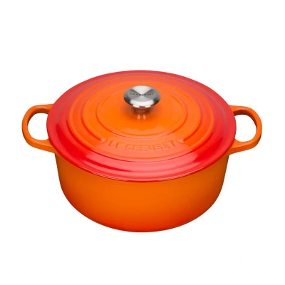 Abbildung von Le Creuset Signature Runder Bräter 28 cm Ofenrot