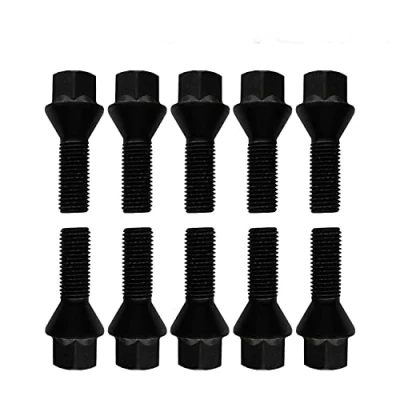 Abbildung von 10 Radschrauben Radbolzen schwarz Kegelbund M14x1,25 50mm