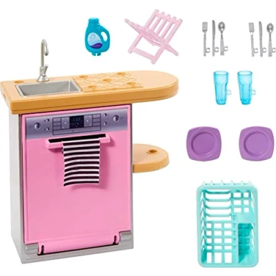 Abbildung von Mattel® Puppenmöbel Mattel HJV32, HJV34 Barbie Möbel und Zubehör Set Küchen