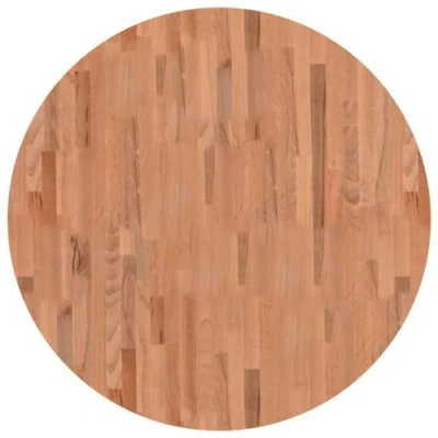 Abbildung von vidaXL Tischplatte, Holzplatte Holztischplatte Rund, Ersatzplatte Platte für Beistelltisch Bartisch, Massivholztischplatte Esstischplatte, Ø90x2,5 cm Massivholz Buche