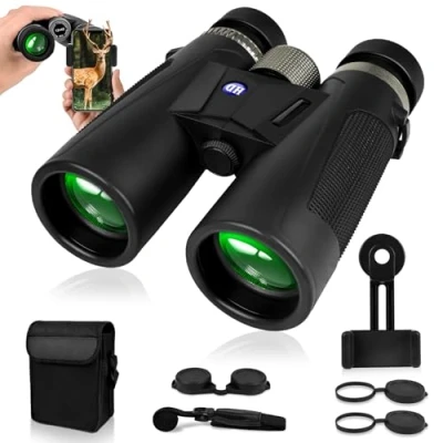 Abbildung von 12x42 Kompakt Fernglas Kinder Erwachsene Jugendlicher, Faltbares Ferngläser BAK4 Prisma FMC Linse Kompaktes Klein HD Heller für Vogelbeobachtung Theater Konzerte Jagd Sportspiele