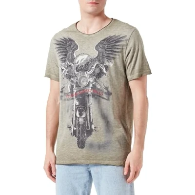 Abbildung von Key Largo MT Sunset Hills Round Tshirt print, Herren, Größe: Large, Mil green
