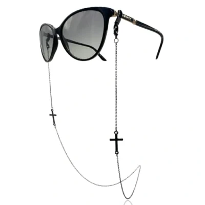 Abbildung von GERNEO® Rom Premium Brillenkette Damen &amp; Brillenband in diversen Farben 18 Karat vergoldet Schwarz Unisex für Lesebrille Sonnenbrille