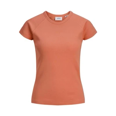 Abbildung von JACK&amp;JONES Damen JXFRIEND STR SS Rib Tee JRS NOOS T Shirt, Peach Echo, XS