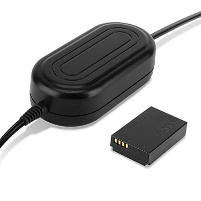 Abbildung von subtel® Netzteil ACK E15 (CA PS700, DR E15) für Canon EOS 100D Rebel SL1 PowerShot SX70 HS Kamera, Camcorder 3m + Akku Dummy DC Kuppler Netzadapter Stromkabel Gleichstromkuppler Koppler Kupplung