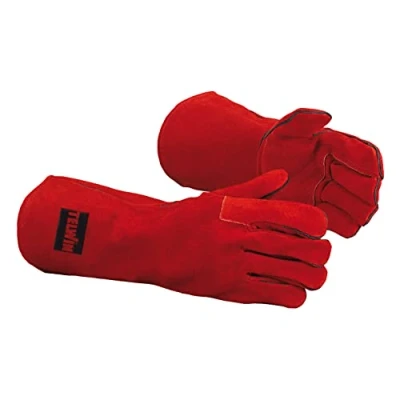 Abbildung von Telwin 804336 Montana Professional Schutzhandschuhe zum Schweißen, PSA Schutz von Händen und Unterarmen in hochwertiger Rindslederkruste, Typ A, Größe 10