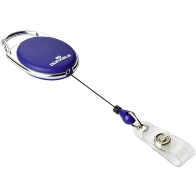 Abbildung von Durable Schlaufenclip Jojo Style (mit Metallclip und Druckknopfschlaufe) 10 Stück dunkelblau, 832407