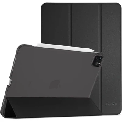 Abbildung von ProCase Hülle für iPad Pro 11 Zoll 2022/2021/2020 (4/3/2 Generation), Dreifach Falt Klapp Schutzhülle, Ultra Dünn Leicht Ständer Schale Smart Case Cover Schwarz