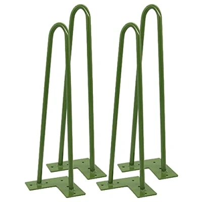 Abbildung von pingping1991 Haarnadel Tischbeine,2 Stange Tischbeine Hairpin Legs Möbelbeine Couchtisch Beine Tischfüße Tischzubehör DIY,für Schreibtisch Esstisch Kleinschrank (35cm(13.8in),Grün)