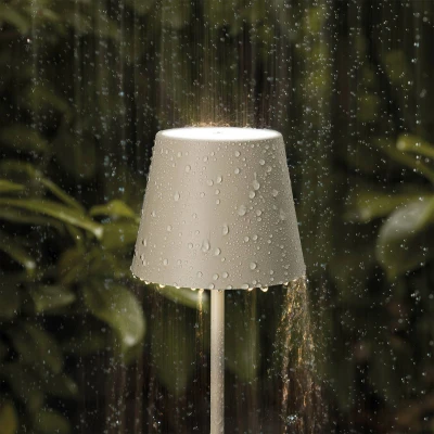 Abbildung von LED Akku Stehlampe Nuindie IP54 120 cm rund USB C dünenbeige