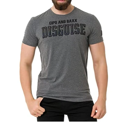 Abbildung von Cipo &amp; Baxx Tshirt print, Herren, Größe: XXL, Anthracite