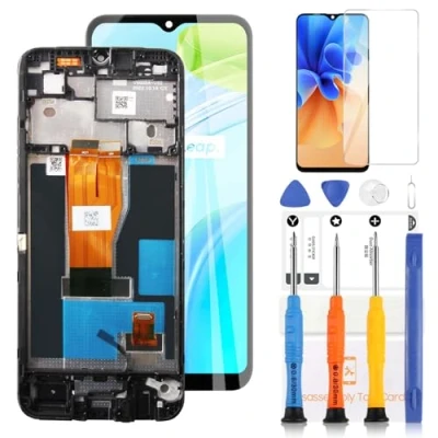 Abbildung von LADYSON LCD Bildschirm für Realme C30 RMX3581 6,5 Zoll Ersatz Display Touchscreen Digitizer Montage Reparaturteile mit Werkzeugen (Schwarz Rahmen)