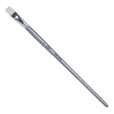 Abbildung von Liquitex 6922008 Basics Pinsel, Synthetikpinsel für Acrylfarben, langlebig, robust und formstabil Flachpinsel, kurzer Stiel Nr. 8