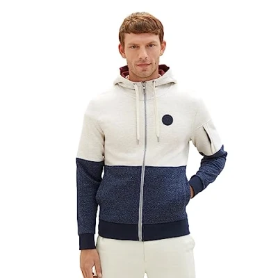 Abbildung von TOM Tailor Sweatjacke, Herren, Größe: 3XL, Vintage beige melange