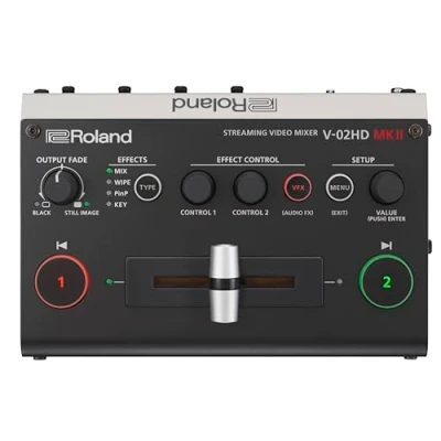 Abbildung von Roland V 02HD MK II Streaming Video Mixer, 02HDMK2, Schwarz