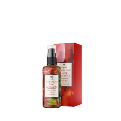 Abbildung von QKnatur Trockenöl aus Hagebutte 100ml: Intensive Pflege, Schnelle Absorption, Anti Dehnungsstreifen für Haut und Haare, Antioxidant, Aging, Natürlich Vegan