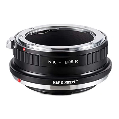 Abbildung von K&amp;F Concept Objektivadapter Ring Kompatibel mit Nikon Objektiv an Canon EOS R (NIK R) Gehäuse montieren