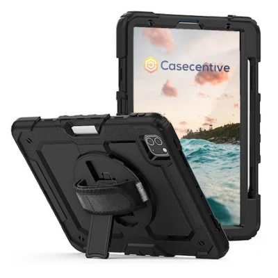 Abbildung von Casecentive Handstrap Pro Hardcase mit Griff iPad 12.9 inch 2022 / 2021 2020 2018 schwarz 8720153793773