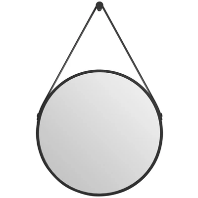 Abbildung von Talos Wandspiegel Black Light, Durchmesser: 50 cm, mattschwarz lackiert, IP24