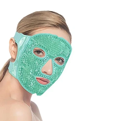 Abbildung von CAM2 Kühlmaske Gesicht,Augenmaske Kühlend,Gel Gesichtsmaske,Wiederverwendbare Gelperlen Augenmaske für Geschwollene Augen, Tränensäcke (lila)