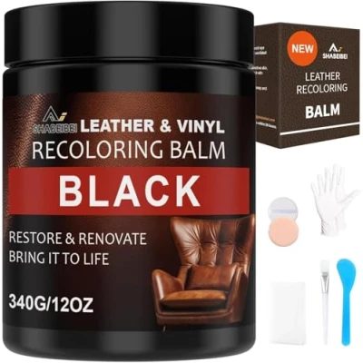 Abbildung von SHABEIBEI 340g Lederpflege Auto,Leder Reparatur Set,Schwarz Flüssigleder,Lederfarbe,Kunstleder Reparaturset Für Vinyl Möbel, Sofa, Autositze, Schuhe