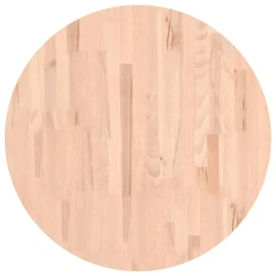 Abbildung von vidaXL Tischplatte, Holzplatte Holztischplatte Rund, Ersatzplatte Platte für Beistelltisch Bartisch, Massivholztischplatte Esstischplatte, Ø70x4 cm Massivholz Buche