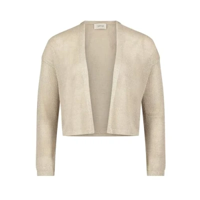 Abbildung von Cartoon MIT Lurexfaden Strickjacke, Damen, Größe: 42, Nature gold