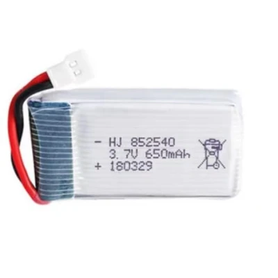 Abbildung von YUNIQUE GREEN CLEAN POWER Fortgeschrittener Lipo Akku 650mAh 3.7V 25C für Drone Syma X5C X5 Kompatibel mit Cheerson CX 30W, Wltoys F949 Maße 44x25x10mm, Silber