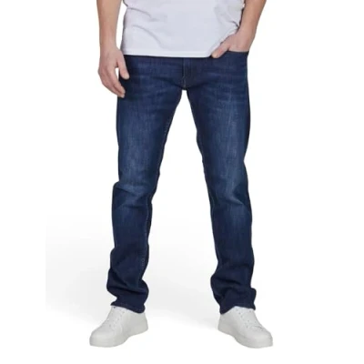 Abbildung von Replay Jeans Herren Stretch Straight Fit Grover Jeanshose Hose Denim, Länge:34L, Farbe:Dark Blue Denim (MA972Z.000.917.007), Weite:34W