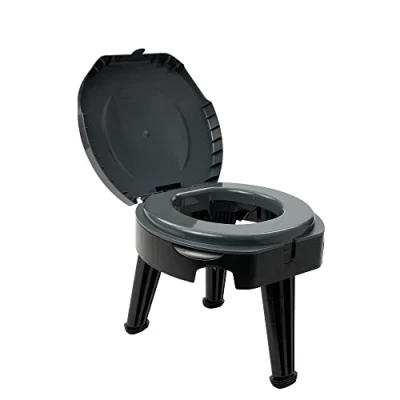 Abbildung von Reliance Products Unisex Erwachsene Folding Toilet Falttoilette, grau/schwarz, 14.5&quot;x14.5&quot;x14.5&quot;