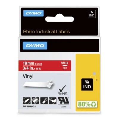 Abbildung von Dymo 1805422 (19 mm) Weiß bis rot Tape